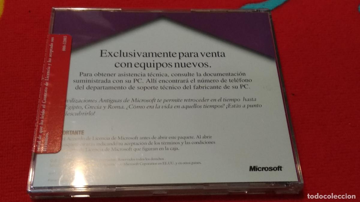 Videojuegos y consolas: Microsoft PC CD-ROM | Windows 95 | MICROSOFT CIVILIZACIONES ANTIGUAS - SOFTWARE CD CON CERTIFICADO - Foto 3