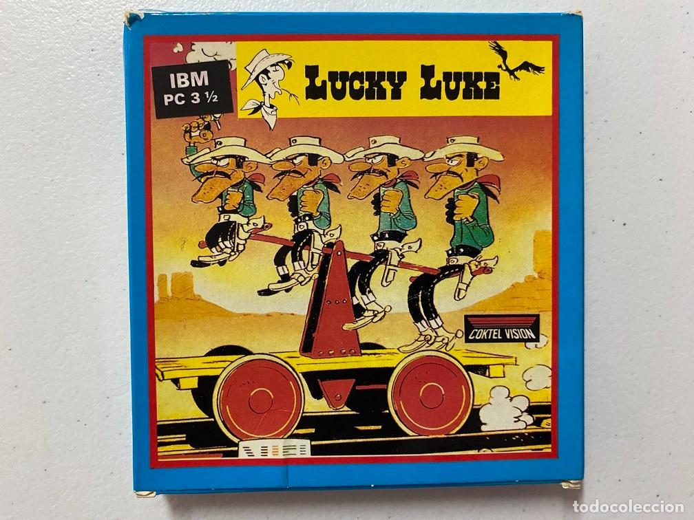 Videojuegos y consolas: LUCKY LUKE - PC Videojuego Caja PEQUE&Ntilde;A de cart&oacute;n