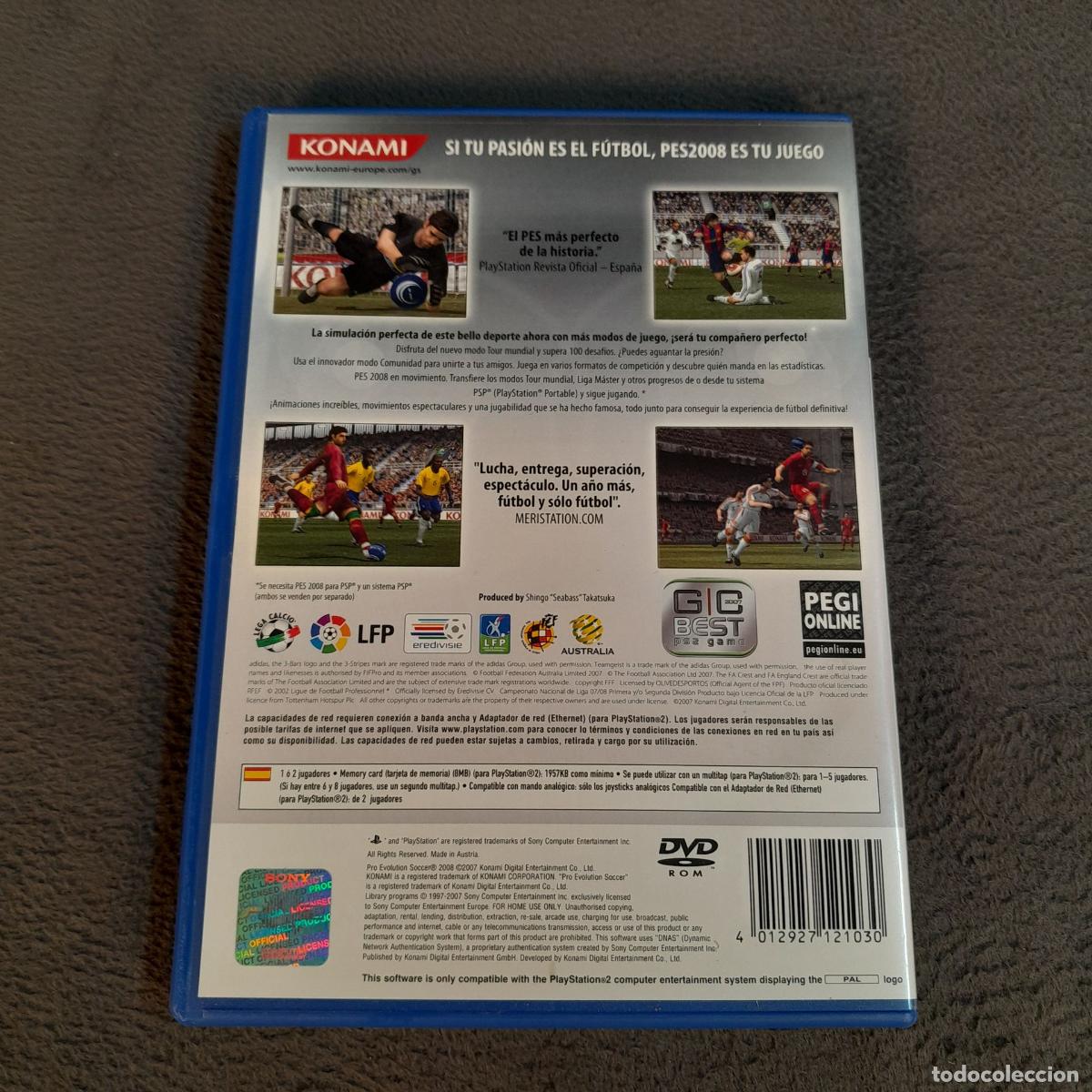 Videojuegos y consolas: VJ-49. PRO EVOLUTION SOCCER 2008. PLAYSTATION 2. 2007 - Foto 2