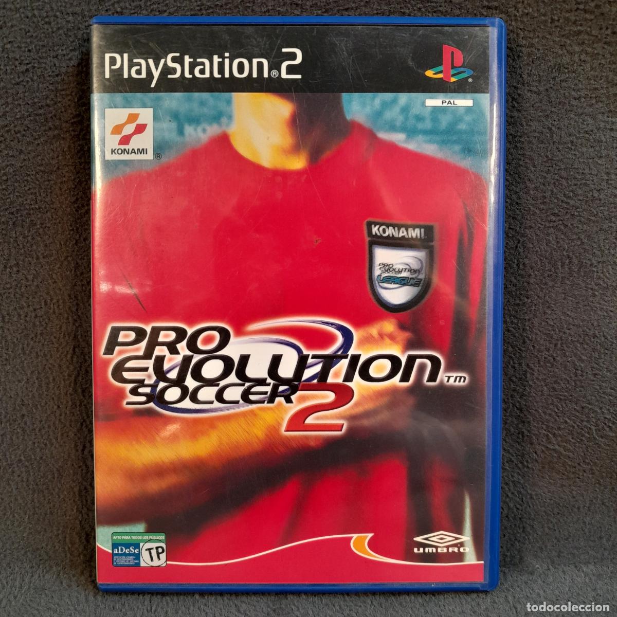 Videojuegos y consolas: VJ- 35. PRO EVOLUTION SOCCER 2 PLAYSTATION 2. POLICARBONATO Y CART&Oacute;N. 2002