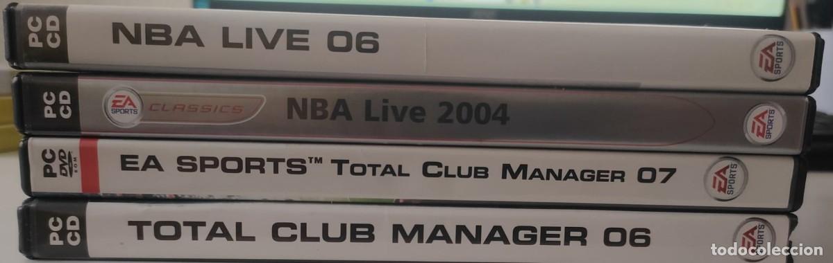 Videojuegos y consolas: Pack juegos PC EA Sports (NBA LIVE 04 y 06 + Total Club Manager 06 y 07)