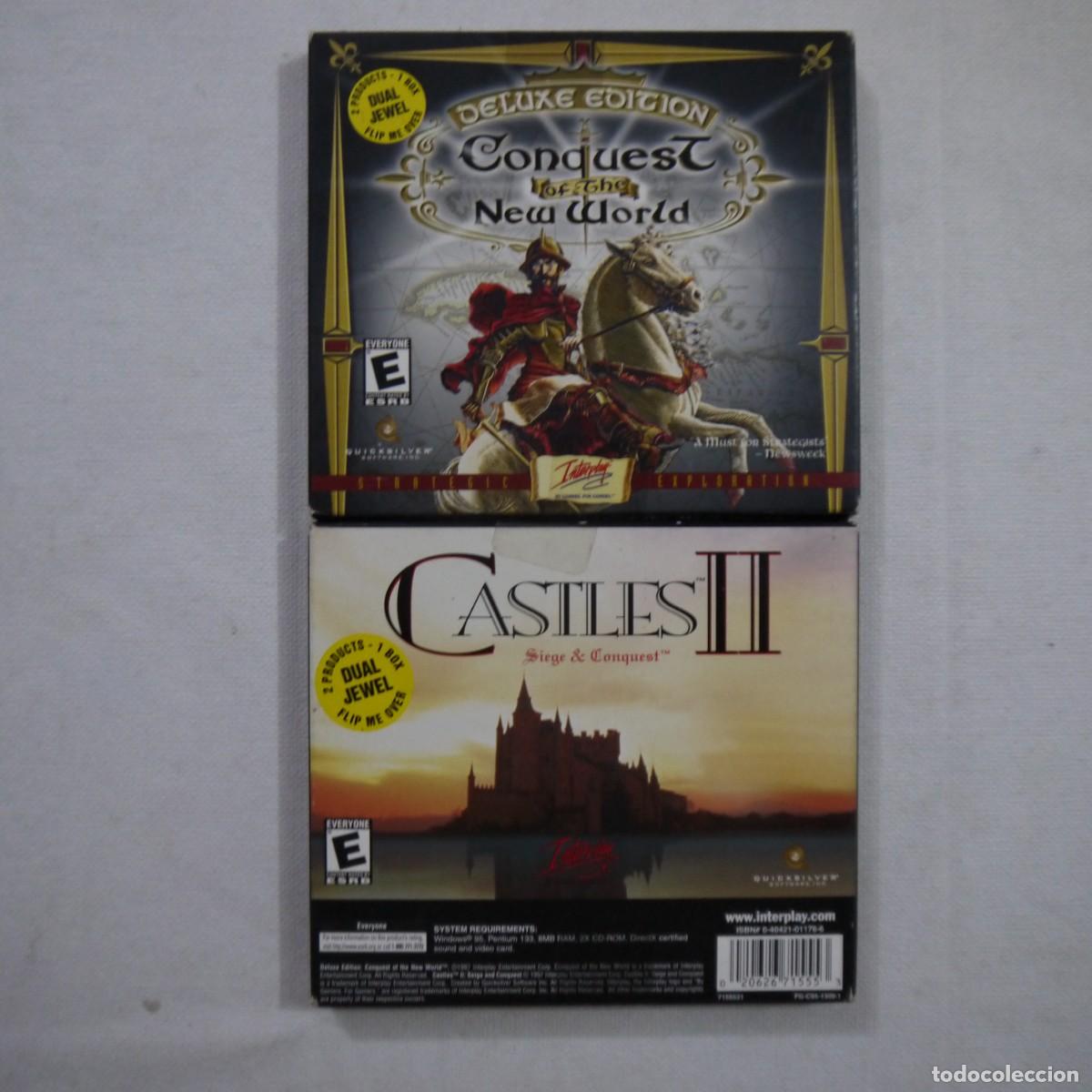 Videojuegos y consolas: PACK DOS JUEGOS EN UNA CAJA: CASTLES II SIEGE & CONQUEST + CONQUEST OF THE NEW WORLD DELUXE EDITION