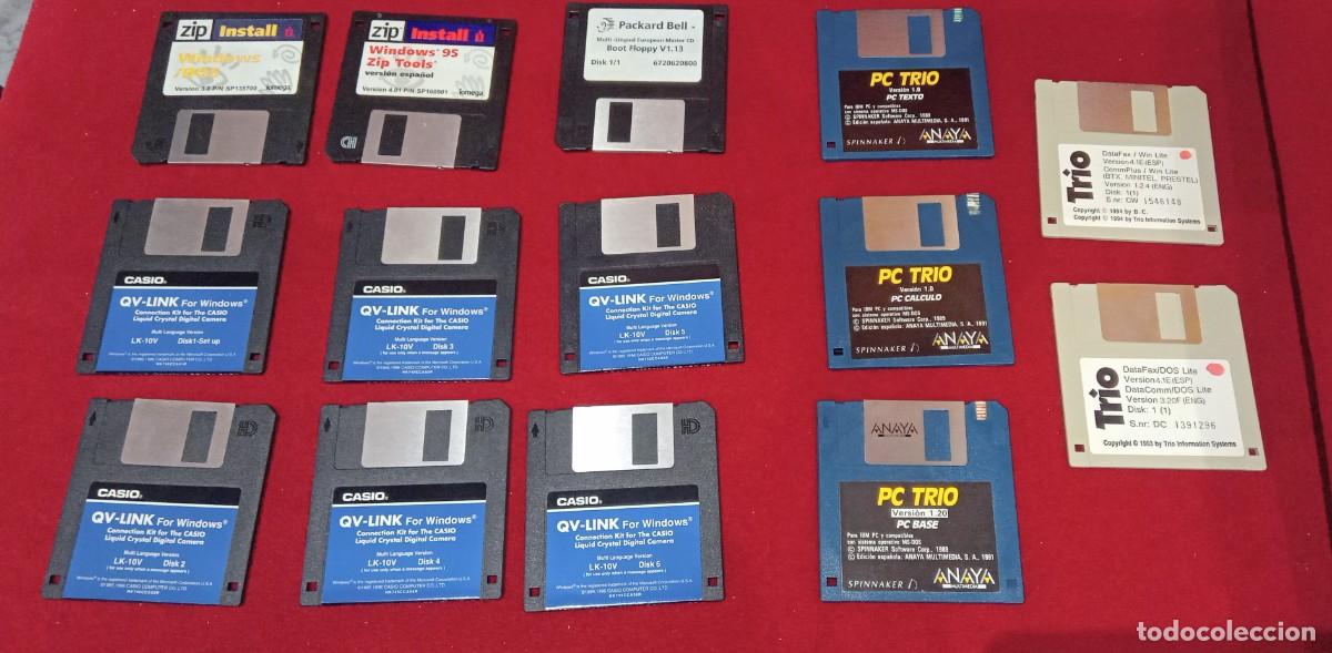 Videojuegos y consolas: Lote disketes 3.5 o 3 1/2 de Pc Trio-Zip-Packard Bell-QV Link