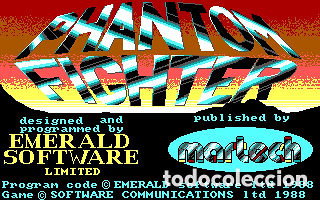 Videojuegos y consolas: Phantom Fighter [Emerald Software] 1988 Martech / Electronic Arts [PC 5 1/4] IBM Amstrad PC Tandy - Foto 9