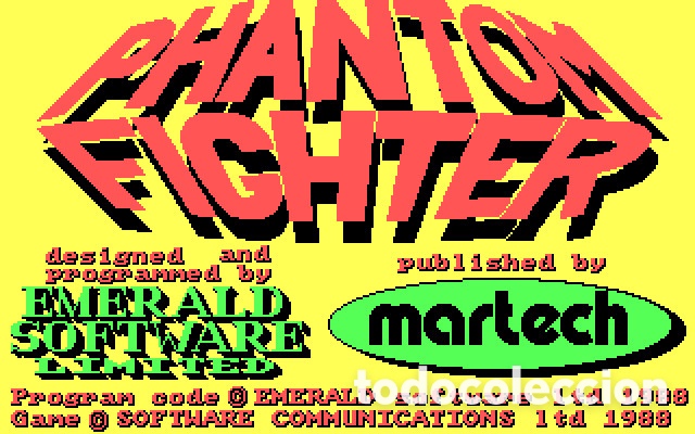 Videojuegos y consolas: Phantom Fighter [Emerald Software] 1988 Martech / Electronic Arts [PC 5 1/4] IBM Amstrad PC Tandy - Foto 13