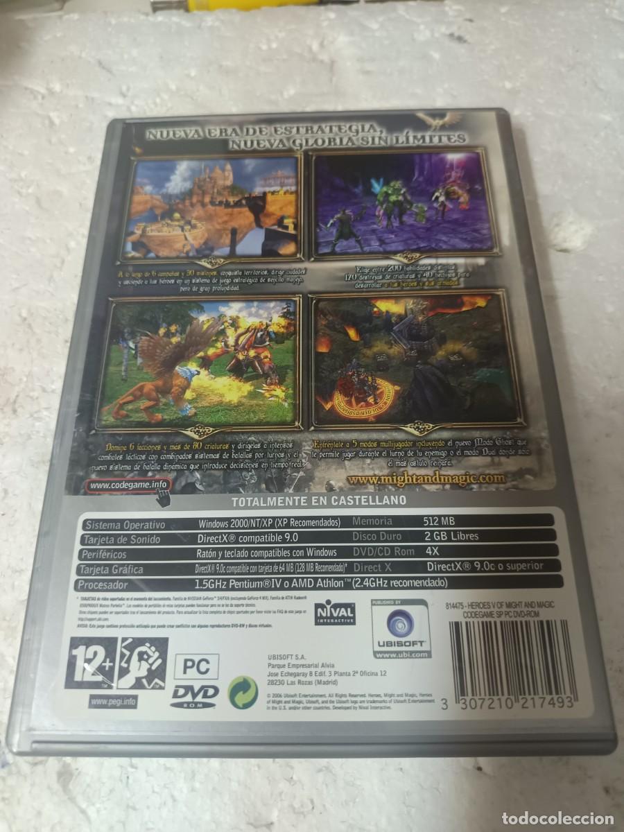 Videojuegos y consolas: Juego pc DVD ROM h&eacute;roes v - Foto 2