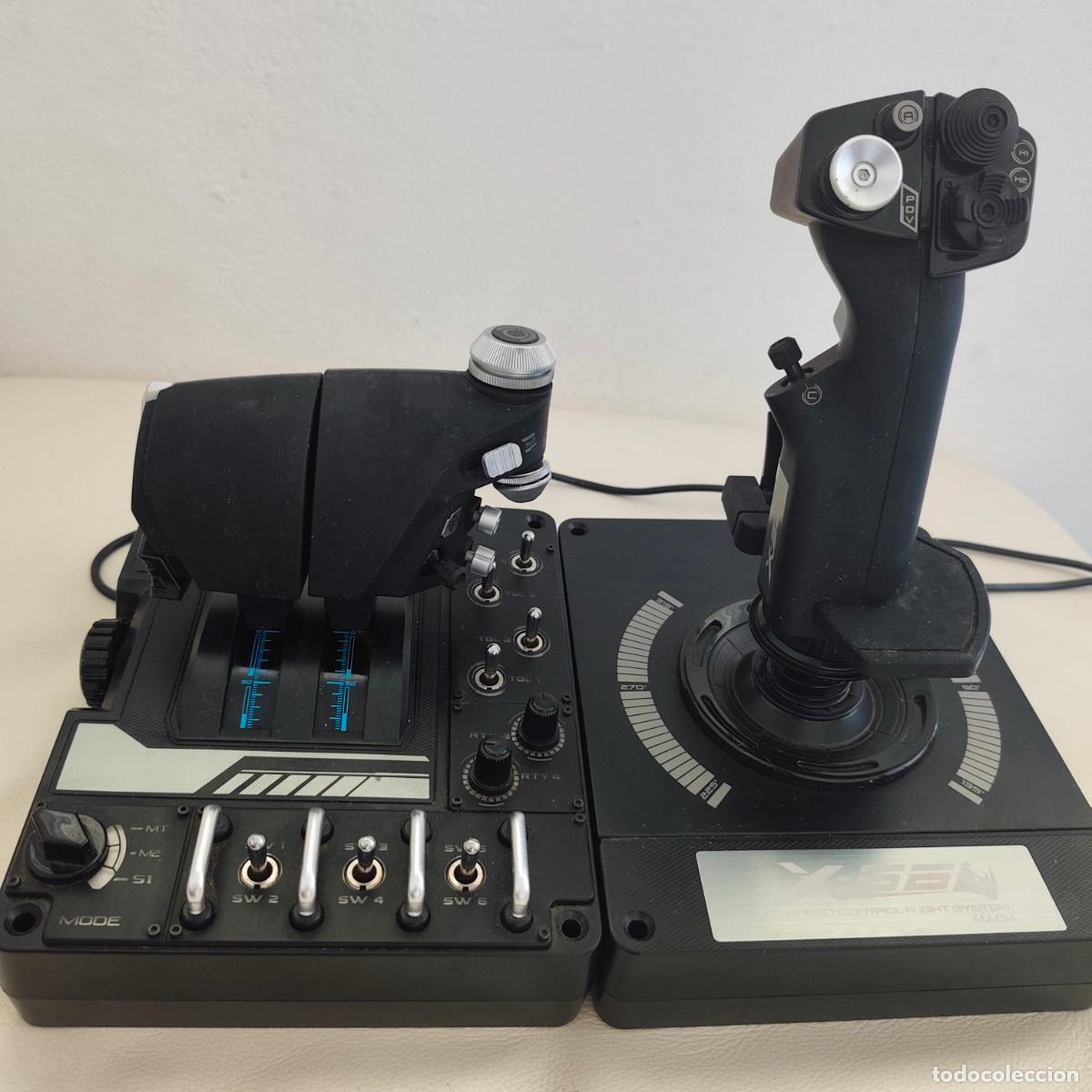 Videojuegos y consolas: Joystick HOTAS Logitech G X56 simulador vuelo .