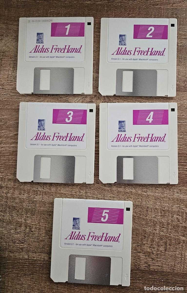 Videojuegos y consolas: Aldus FreeHand version 3.1 - Discos de instalaci&oacute;n para Apple Macintosh ordenadores