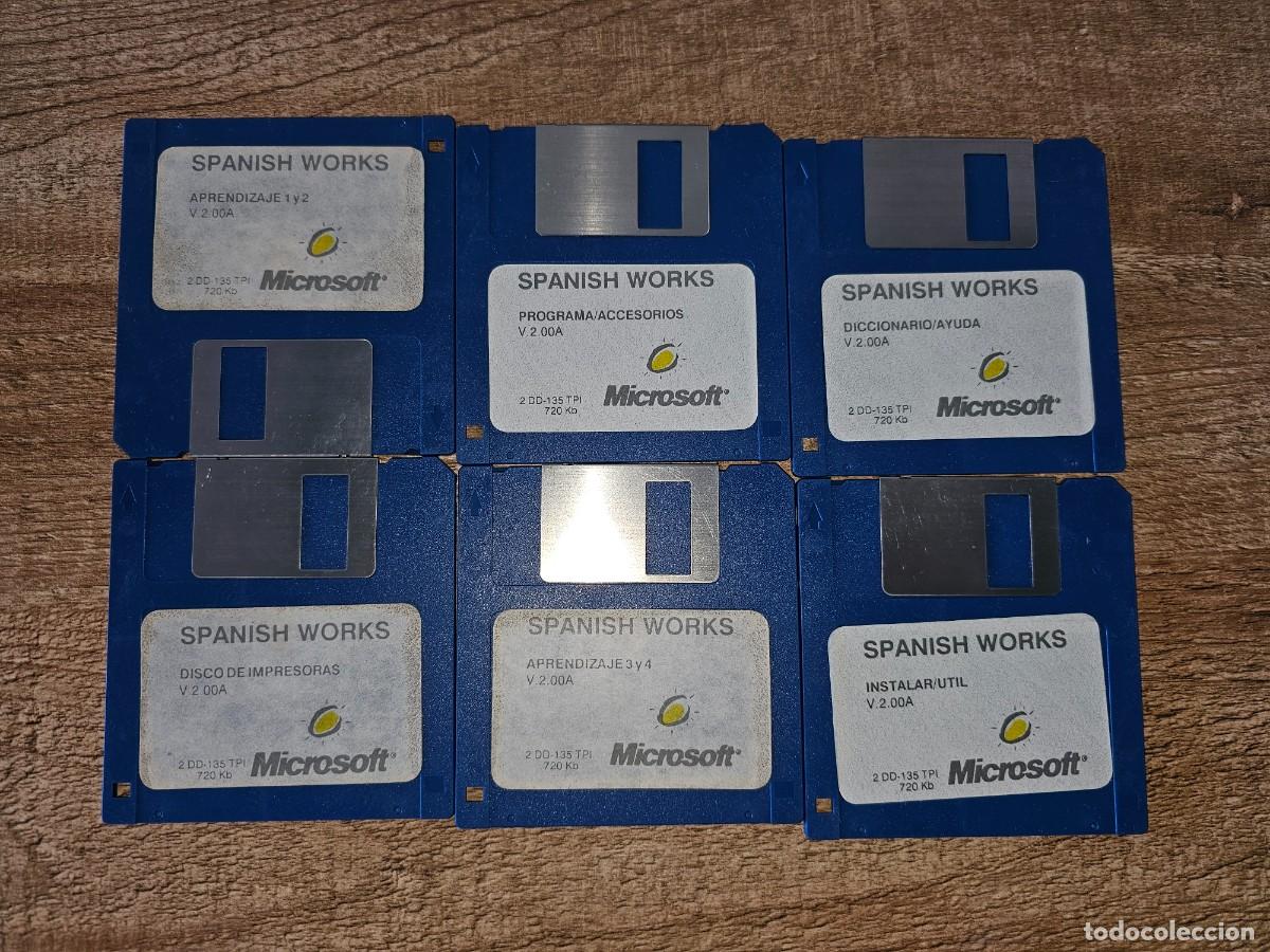 Videojuegos y consolas: Lote 6 discos Microsoft Works en espa&ntilde;ol (versi&oacute;n 2.00A) - Foto 2