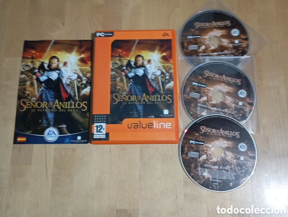Videojuegos y consolas: PC El Se&ntilde;or de los anillos 3 Discos CD ROM Value Line EA Games Videojuego Ordenador