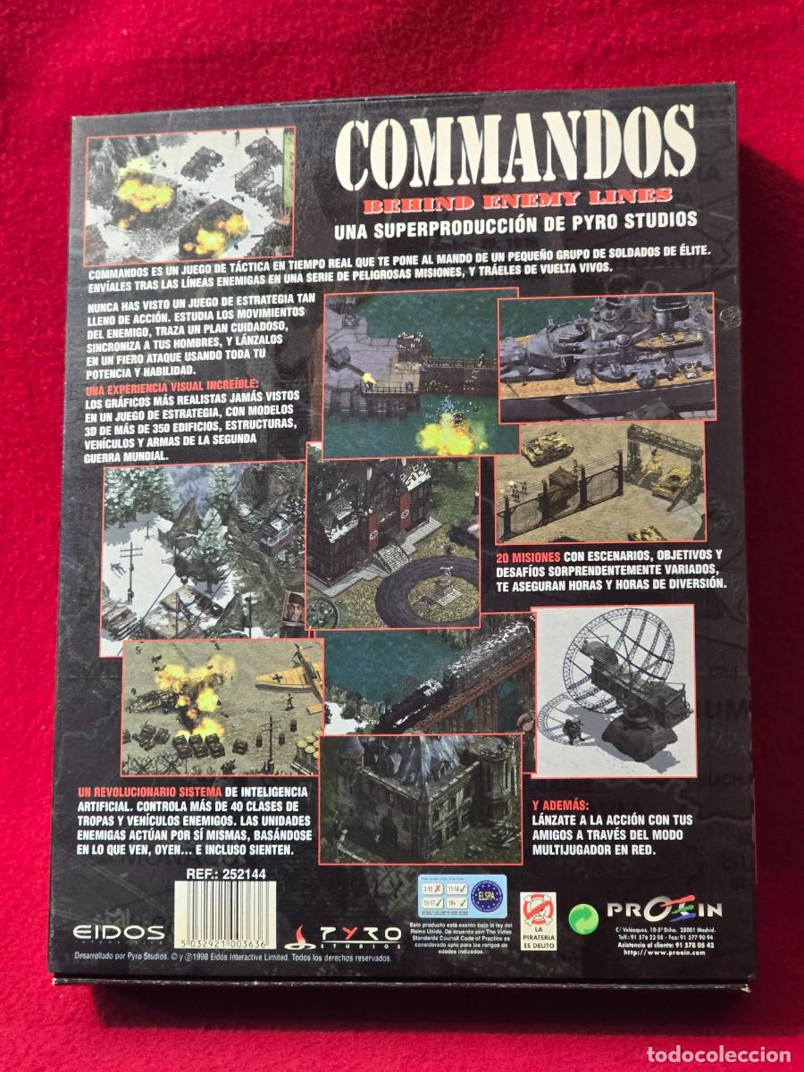 Videojuegos y consolas: CAJA VACIA CON MANUAL DE VIDEOJUEGO DE PC : COMMANDOS - Foto 3