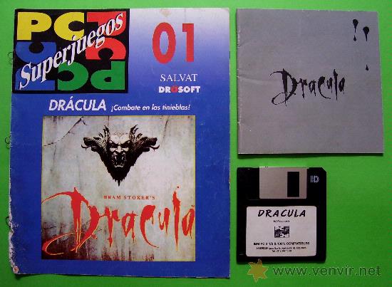 Videojuegos y consolas: DRACULA - PC EN DISKETTE DE 3 1/2 GENERO: AVENTURA/ACCI&Oacute;N - Foto 2