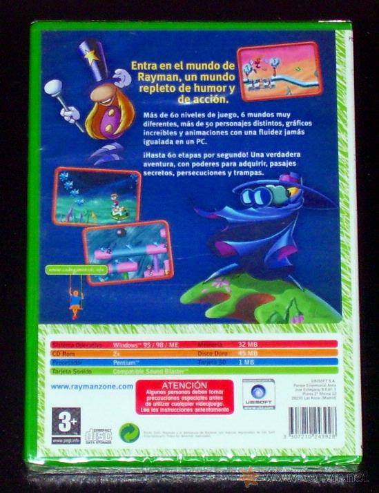 Videojuegos y consolas: RAYMAN - JUEGO PARA PC &iexcl;&iexcl;NUEVO Y PRECINTADO!! - Foto 3