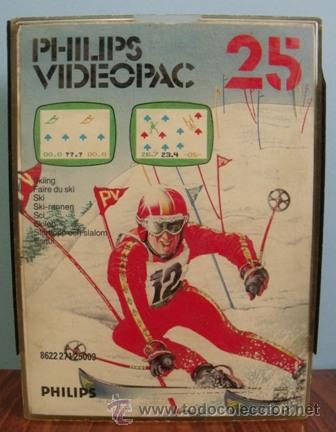 Videojuegos y consolas: Juego 25 Skiing - Philips VIDEOPAC - Foto 1