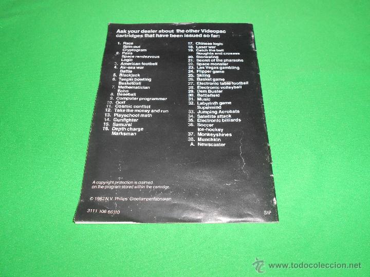 Videojuegos y consolas: PHILIPS VIDEOPAC 38 - MUNCHKIN - 1982 - CON INSTRUCCIONES - EXPANDED MEMORY - Foto 4