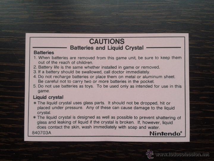 Videojuegos y consolas: NINTENDO GAME & WATCH CAUTIONS REPRO PINK SHEET FOR MULTISCREEN - Foto 1