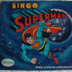 Videojuegos y Consolas: BINGO SUPERMAN. AÑOS 70. TOTALMENTE COMPLETO. MARCA PAPIROTS.
