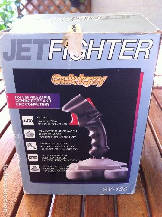 Videojuegos y consolas: Joystick Jet Fighter Quickjoy. SV-126 caja original. Compatible con Atari, Commodore y CPC Computers - Foto 3