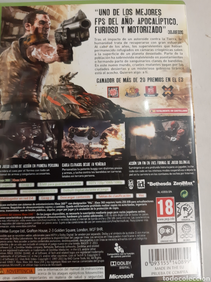 Videojuegos y consolas: XBIX Rage Bethesda pal - Foto 2