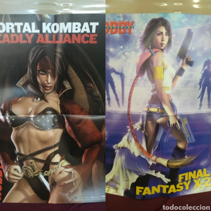 Videojuegos y consolas: Poster Final fantasy x-2 y Mortal combat uno en cada cara - Foto 1