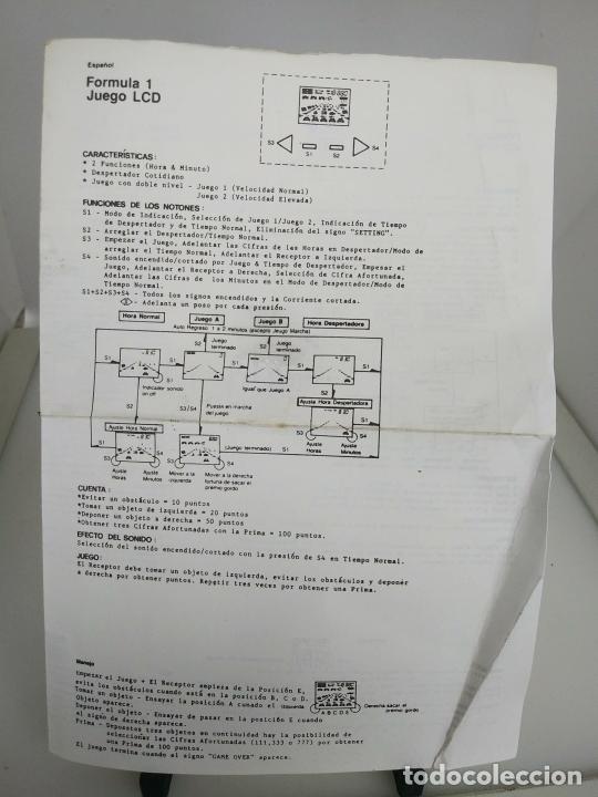 Videojuegos y consolas: manual instrucciones F&oacute;rmula 1 juego LCD - Foto 1