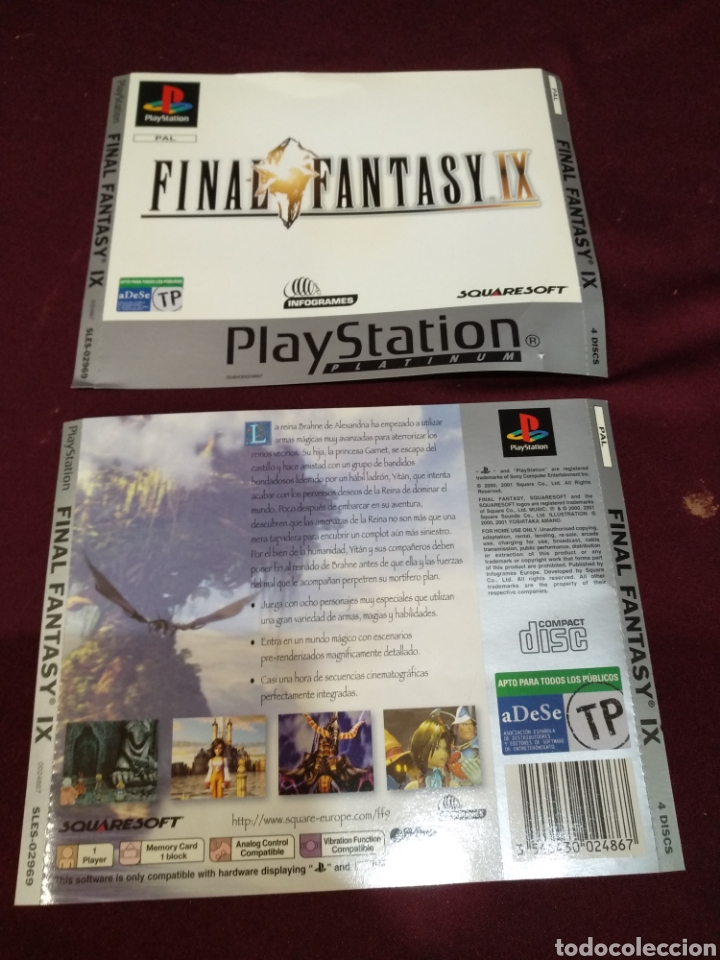 Final Fantasy IX 9 Playstation 1 PAL ITA Completo Platinum
