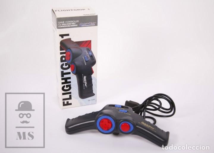 Videojuegos y consolas: Mando / Pad / Game Controller Flightgrip 1 de Quick Shot para Sega, Atari, MSX, Commodore, Anmstrad - Foto 1