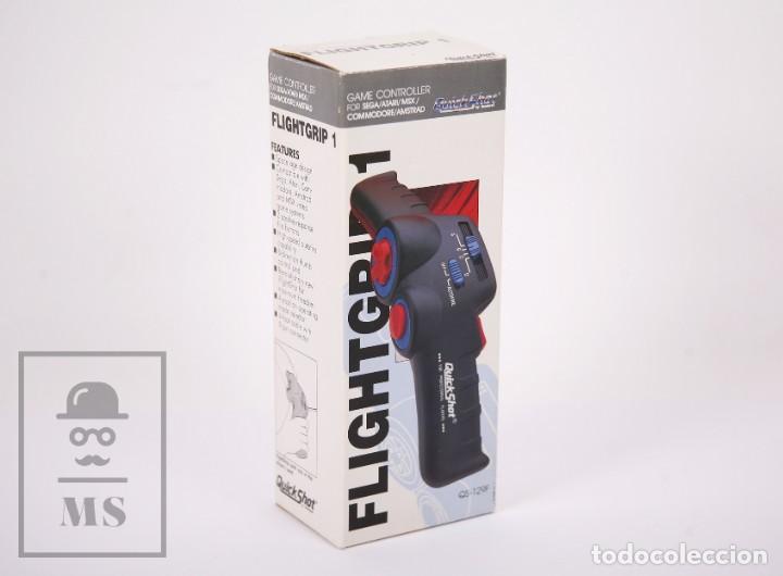 Videojuegos y consolas: Mando / Pad / Game Controller Flightgrip 1 de Quick Shot para Sega, Atari, MSX, Commodore, Anmstrad - Foto 2