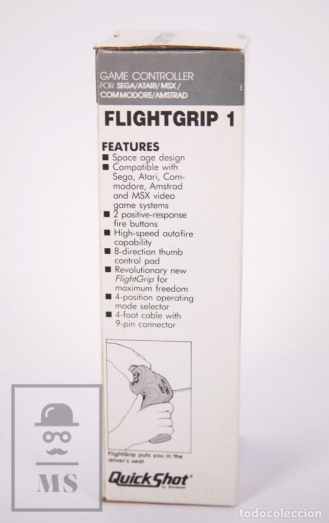 Videojuegos y consolas: Mando / Pad / Game Controller Flightgrip 1 de Quick Shot para Sega, Atari, MSX, Commodore, Anmstrad - Foto 3