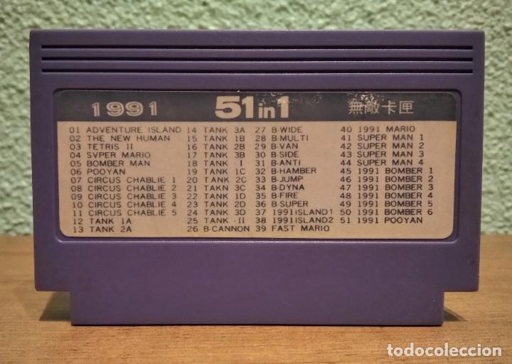 Videojuegos y consolas: Juego 51 en 1 para cl&oacute;nicas de NES 8 bits - Foto 2