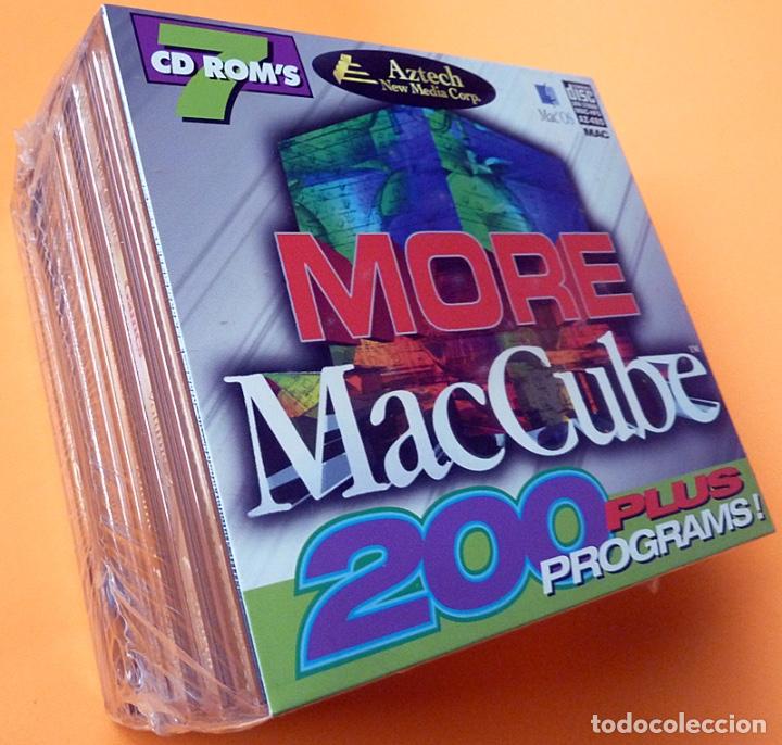 Videojuegos y consolas: MORE MAC CUBE: 200 PROGRAMAS EN 7 CD-ROM PARA MACINTOSH - DESCATALOGADO - PACK PRECINTADO - Foto 1
