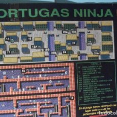 Videojuegos y Consolas: MAPA GIGANTE - JUEGO TORTUGAS NINJA - MICRO MANÍA - 4 PAGINAS DOBLES - 57 X 74 CM DESPLEGADO. Lote 299597183