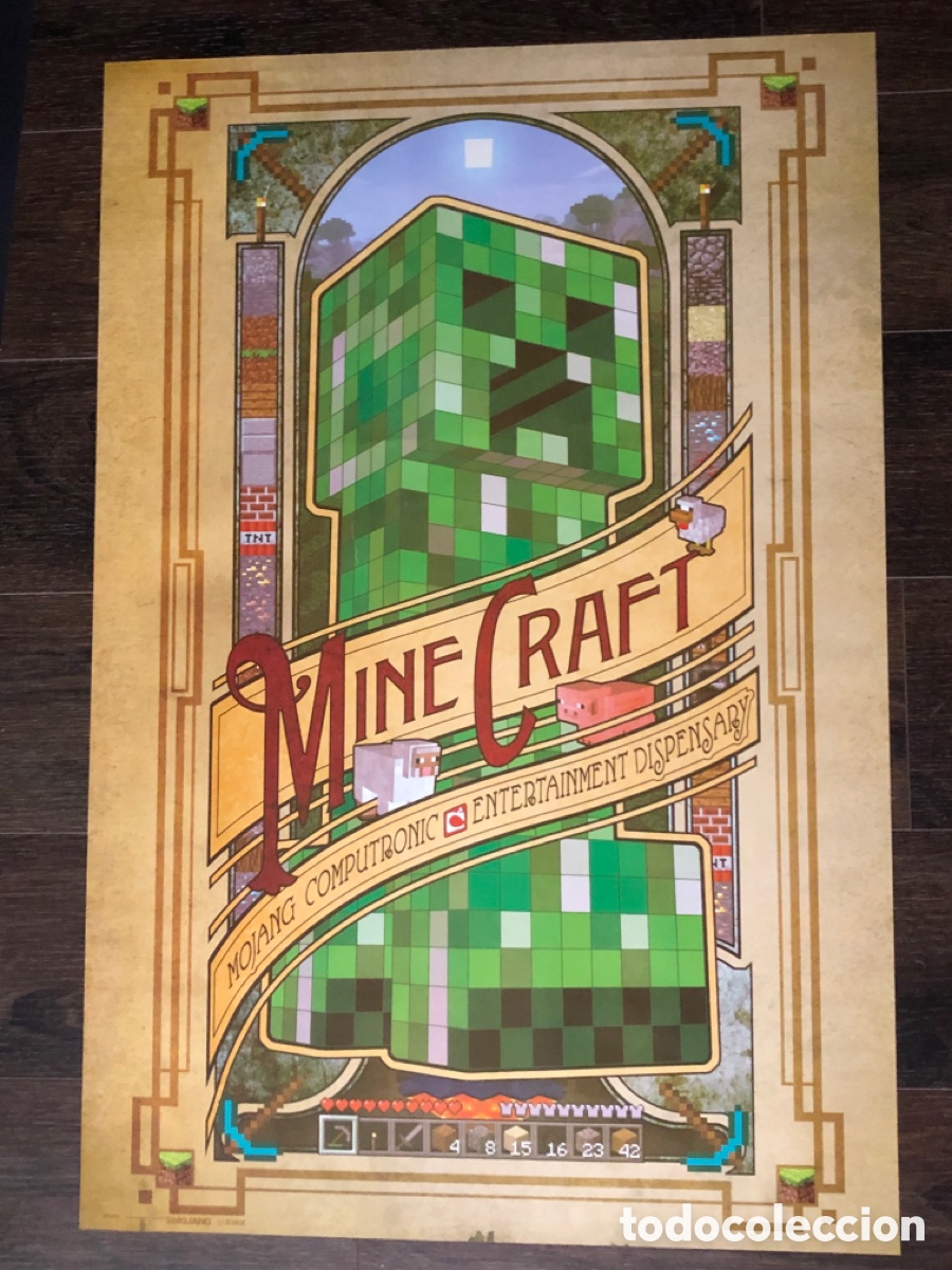 Videojuegos y consolas: P&oacute;ster Mine Craft mojang computronic - Foto 1