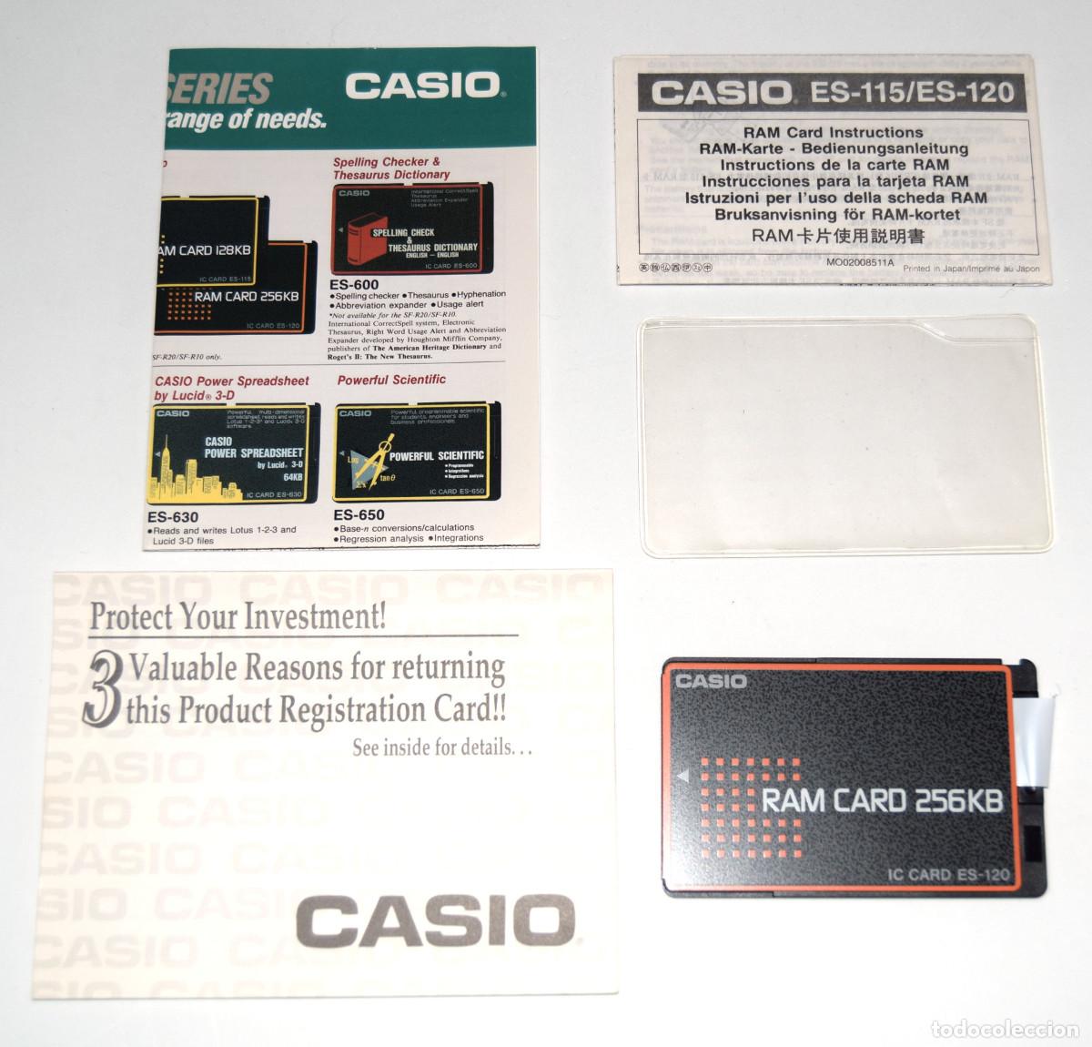 Videojuegos y consolas: Casio RAM Card 256Kb ES-120 (nueva) - Foto 3