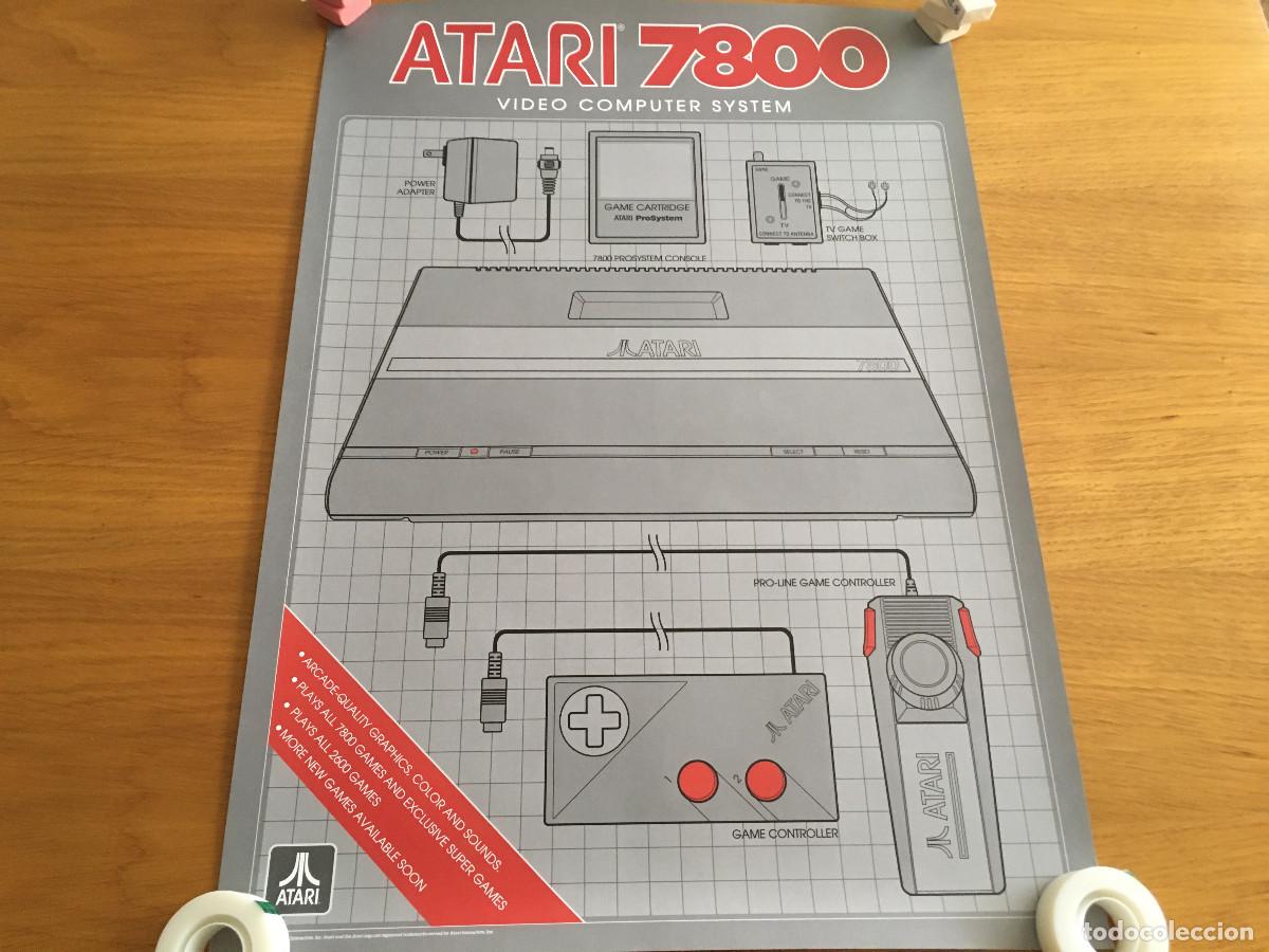 Videojuegos y consolas: Poster de Atari 7800 oficial Bitmapbook - Foto 1