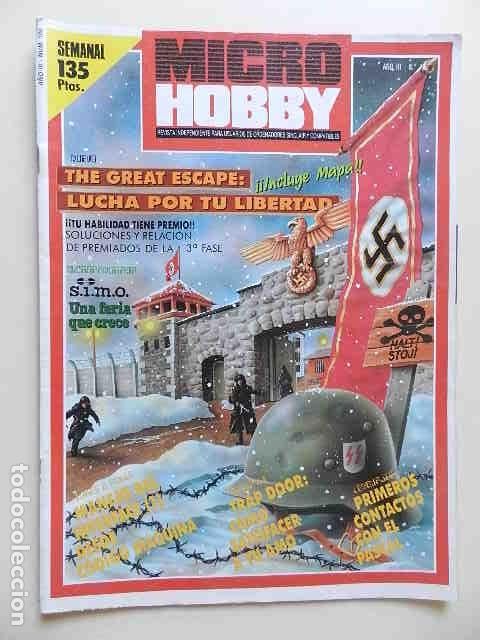 Videojuegos y consolas: Micro Hobby n&ordm; 106 Sinclair The great escape Incluye mapa - Foto 1