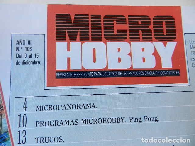 Videojuegos y consolas: Micro Hobby n&ordm; 106 Sinclair The great escape Incluye mapa - Foto 5