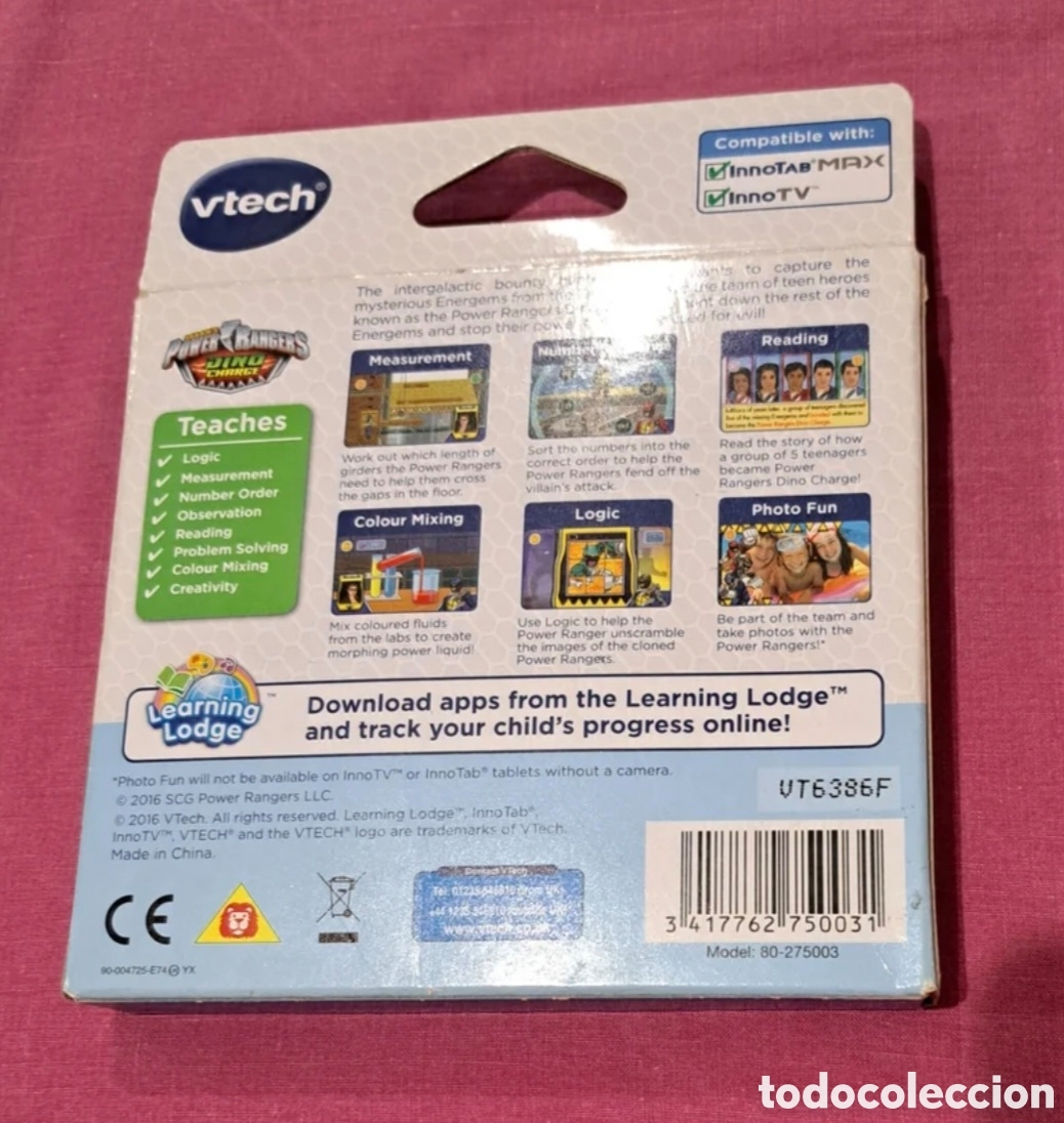 Videojuegos y consolas: JUEGO VTECH MATHS POWER RANGERS DINO CHARGE NUEVO - Foto 2
