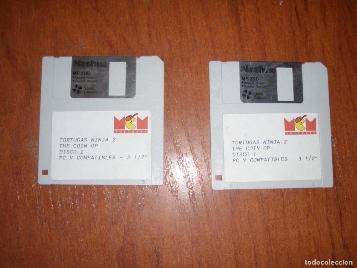 Videojuegos y consolas: JUEGO TORTUGAS NINJA EN DOS DISKETTES 3,5 ERBE - Foto 1