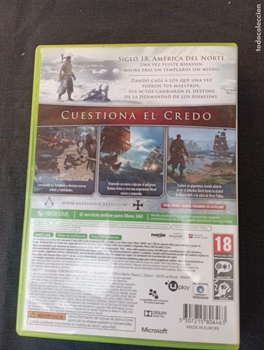 Videojuegos y consolas: AQSSASSINS CREED ROGUE XBOX 360 . - Foto 2