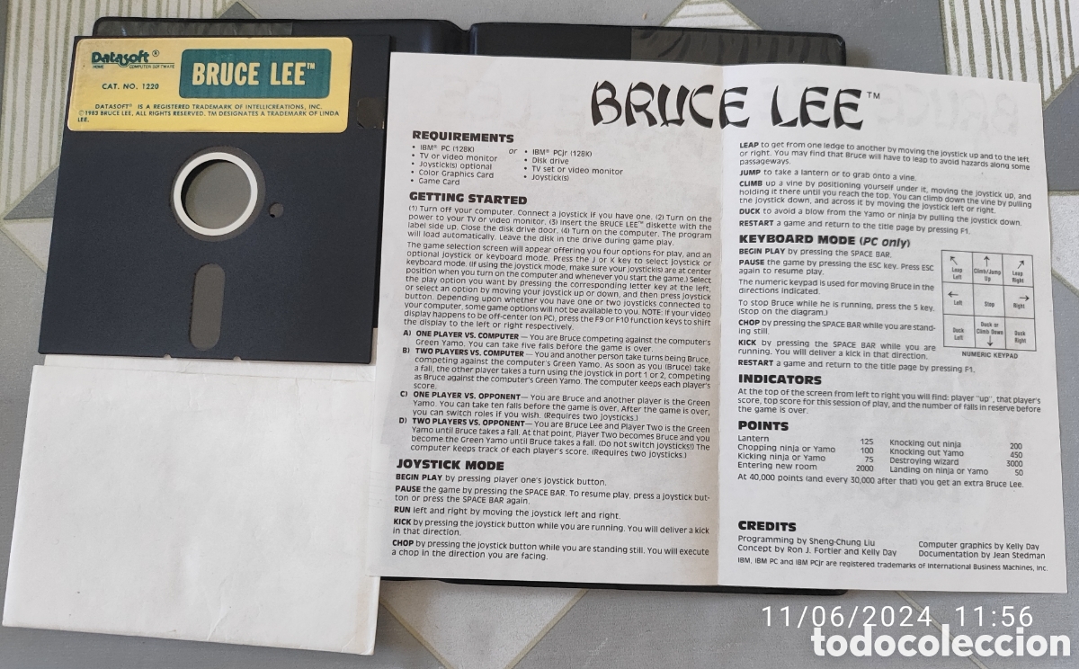 Videojuegos y consolas: Videojuego PC Bruce Lee U.S GOLD - Foto 4