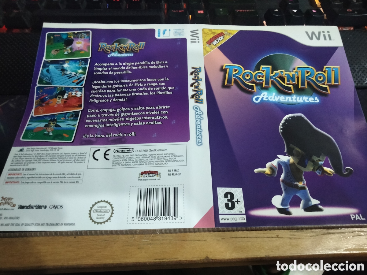 Videojuegos y consolas: Car&aacute;tula rock n roll adventures wii - Foto 1