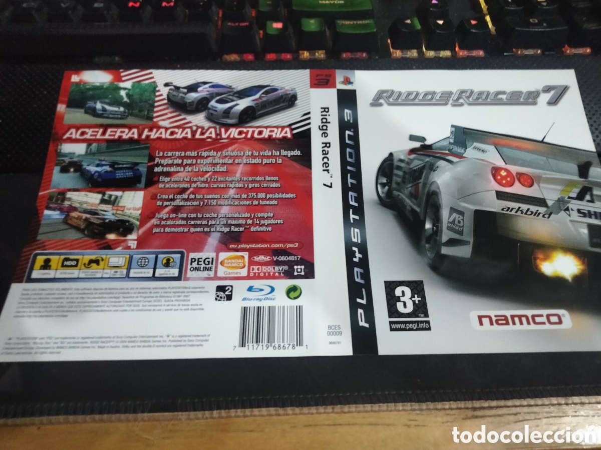 Videojuegos y consolas: Car&aacute;tula ridge Racer 7 ps3 - Foto 1