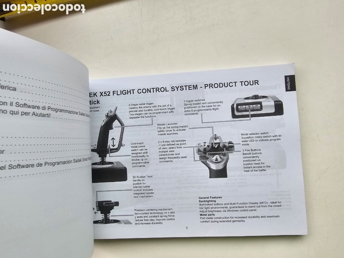 Videojuegos y consolas: Libro de instrucciones de X52 flight control system Saitek 2004 - Foto 3