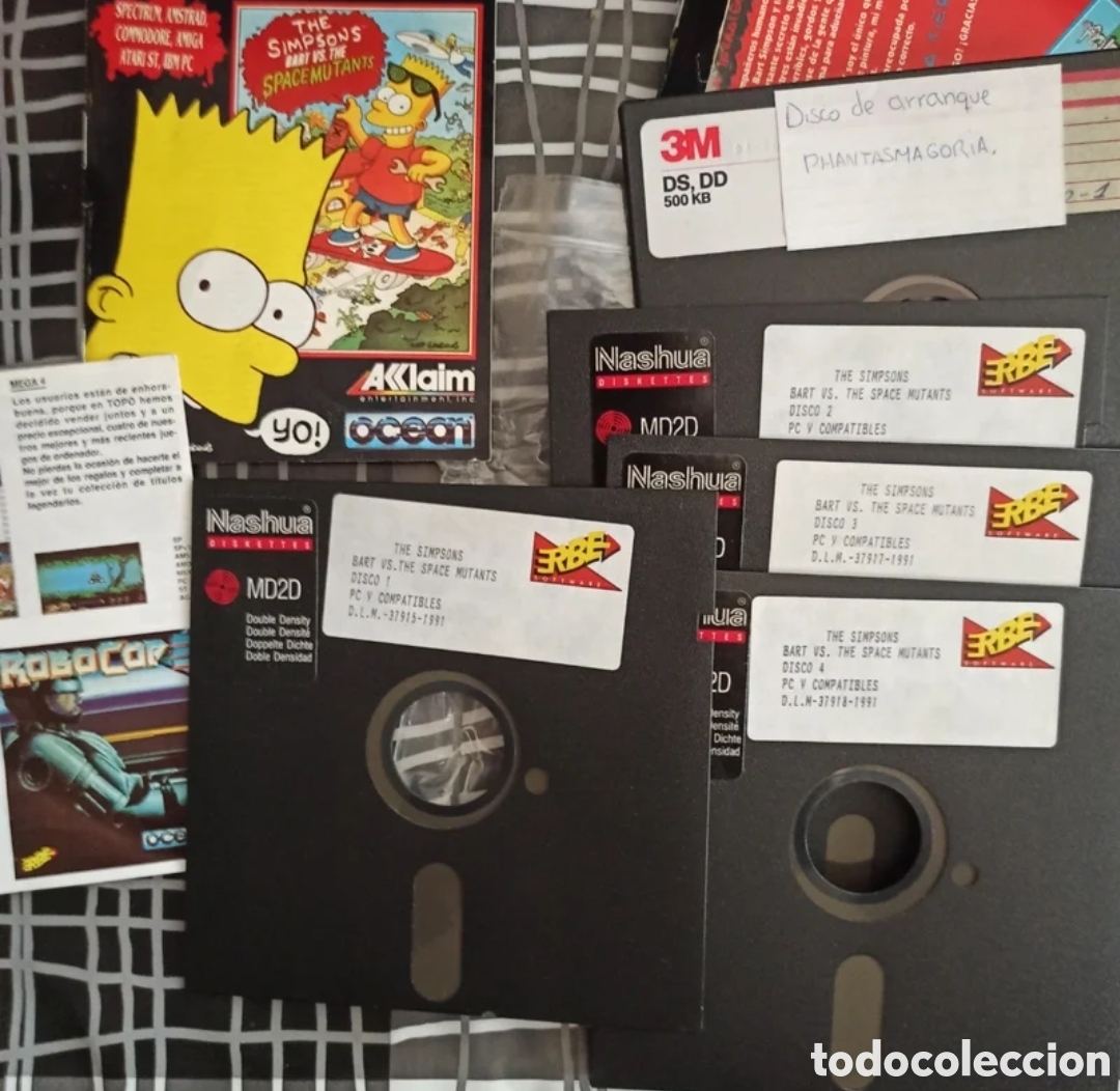 Videojuegos y consolas: The simpsons Bart Vs the space mutants 5 1/4 - Foto 2