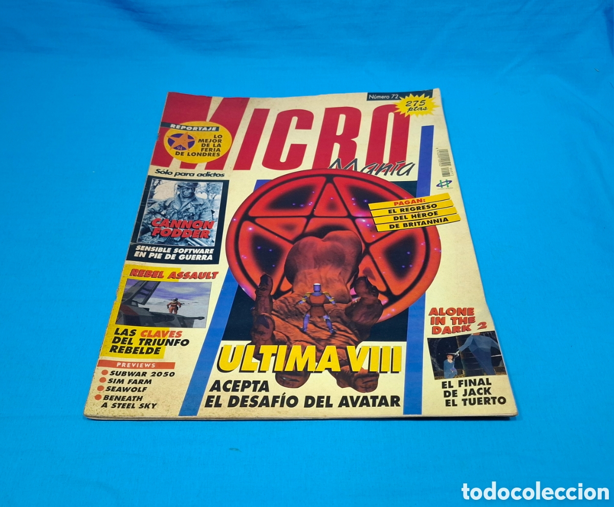 Videojuegos y consolas: REVISTA MICRO MAN&Iacute;A, N&Uacute;MERO 72 - &Uacute;LTIMA VIII - Foto 1