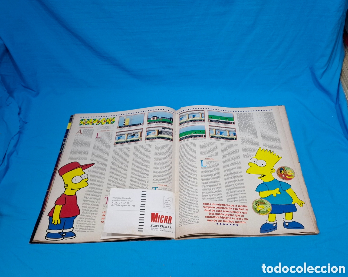 Videojuegos y consolas: REVISTA MICRO MAN&Iacute;A, N&Uacute;MERO 44 - LOS SIMPSONS - Foto 5