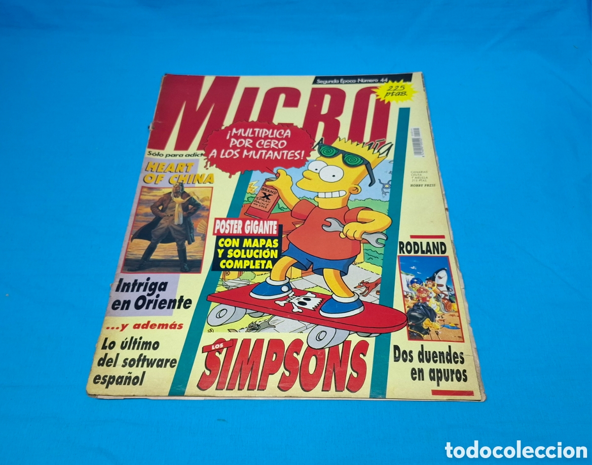 Videojuegos y consolas: REVISTA MICRO MAN&Iacute;A, N&Uacute;MERO 44 - LOS SIMPSONS - Foto 1