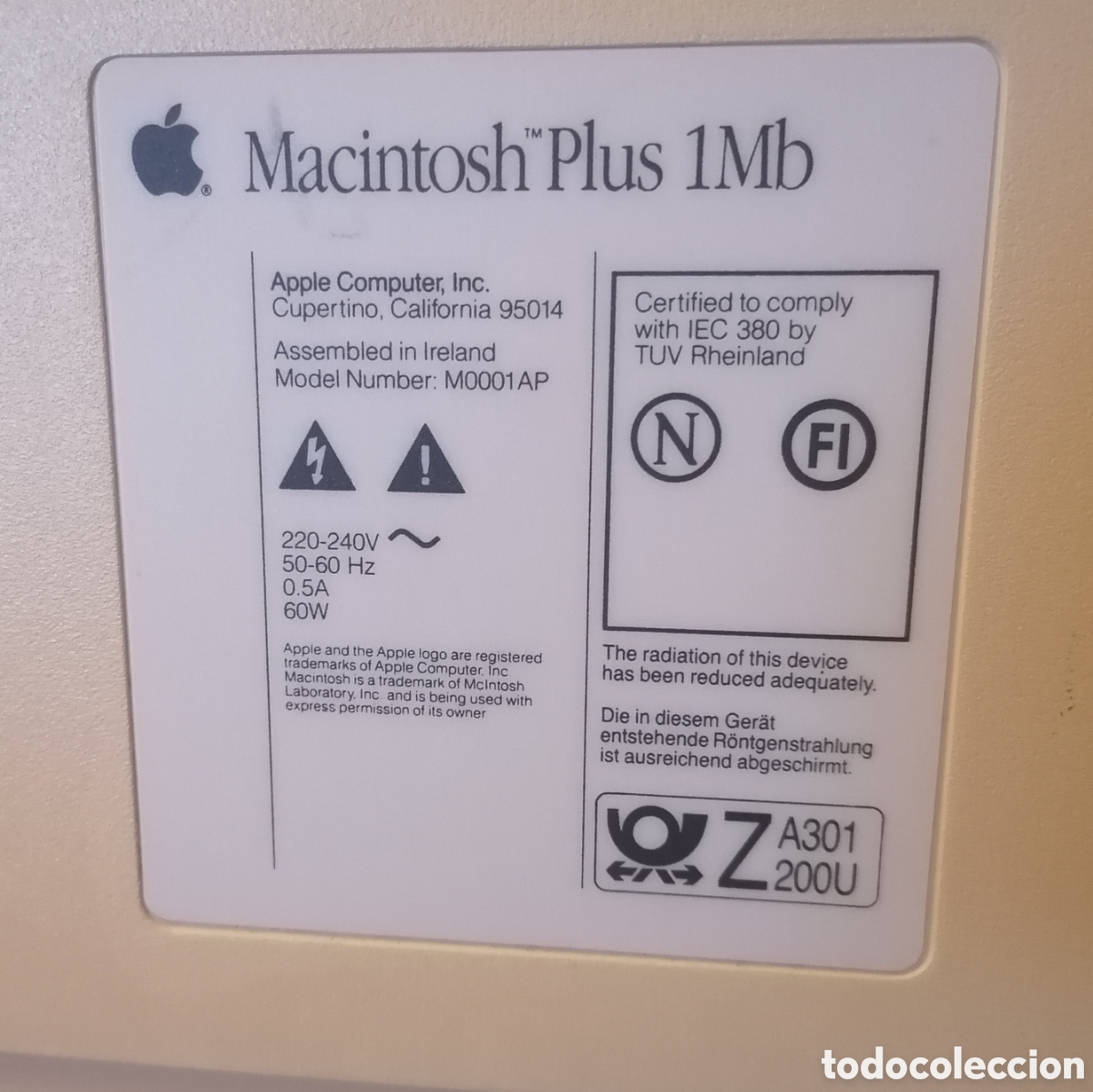 Videojuegos y consolas: Apple MACINTOSH PLUS 1MB - Foto 5