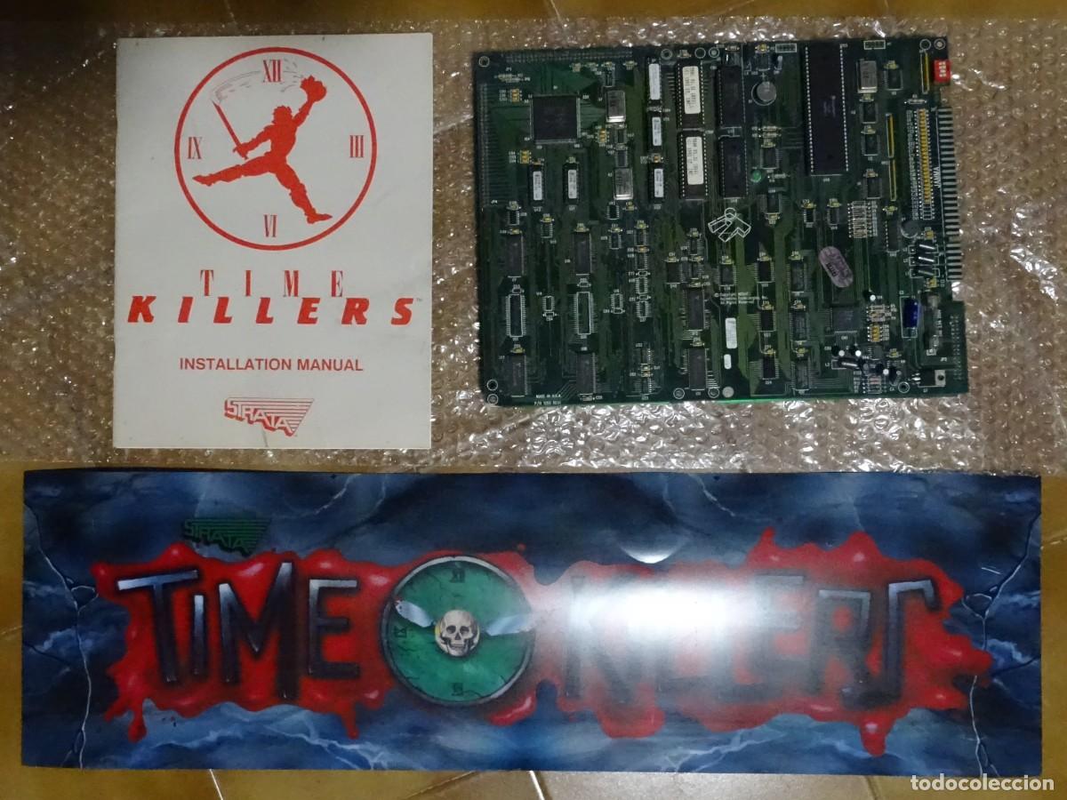 Videojuegos y consolas: TIME KILLERS (TIMEKILLERS) + MANUAL + MARQUESINA. STRATA. PLACA ARCADE JAMMA ORIGINAL. - Foto 1